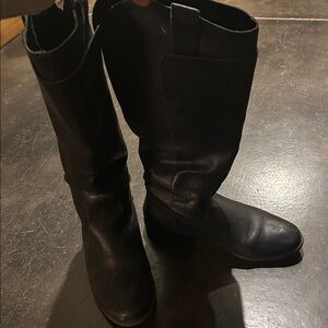 Target Black black Leather Women's Boots